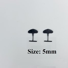 Ti Bắn Nhuyễn Đầu Bán Nguyệt 5mm Màu Đen